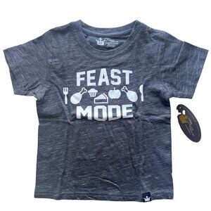 Littlest Prince Couture Toddler T-Shirt 4T Feast Mode Graphic Black Cotton